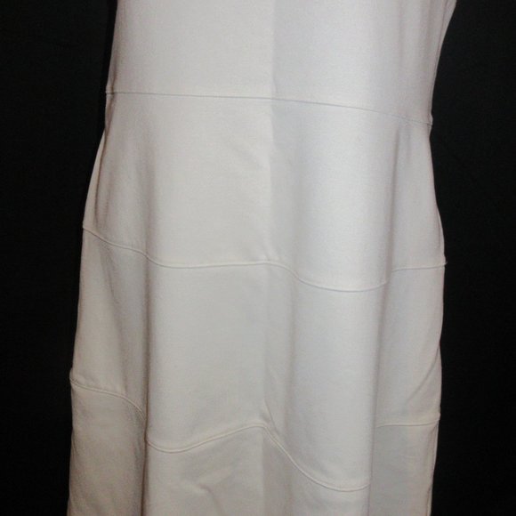 Women's Cream Colored Gap Cap Sleeve Shell Dress Size 12 Tall Knee Length - Picture 3 of 3